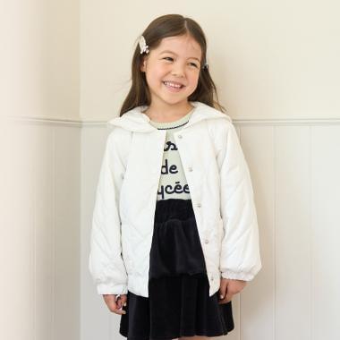 可拆卸水手領夾棉外套