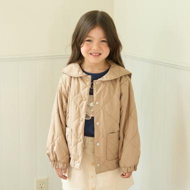 可拆卸水手領夾棉外套