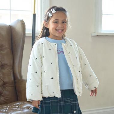 拼色全刺繡無領夾克