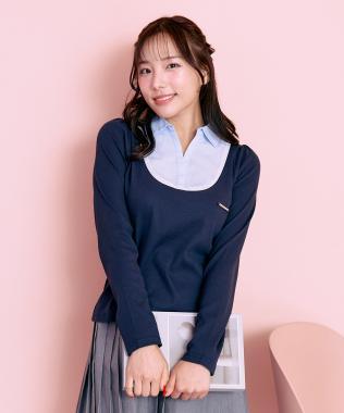 襯衫疊穿設計套頭衫【韓國時尚】