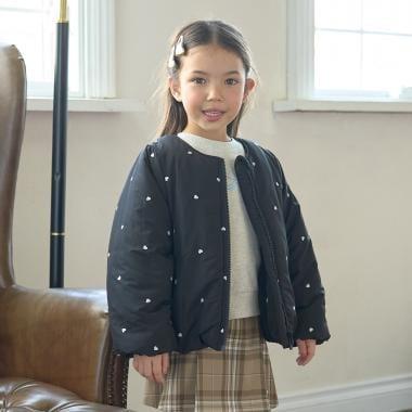 拼色全刺繡無領夾克