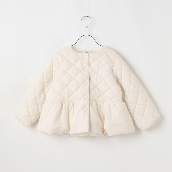 珍珠裝飾菱格短款外套