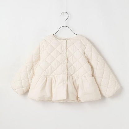 珍珠裝飾菱格短款外套