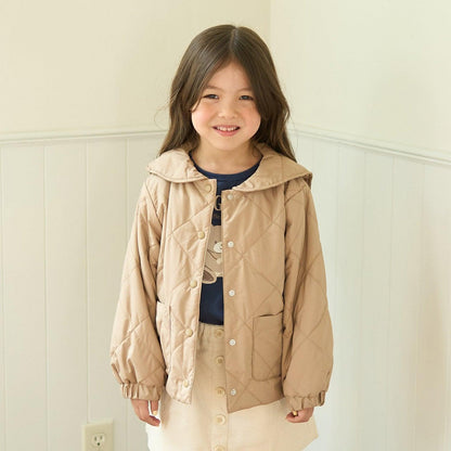 可拆卸水手領夾棉外套