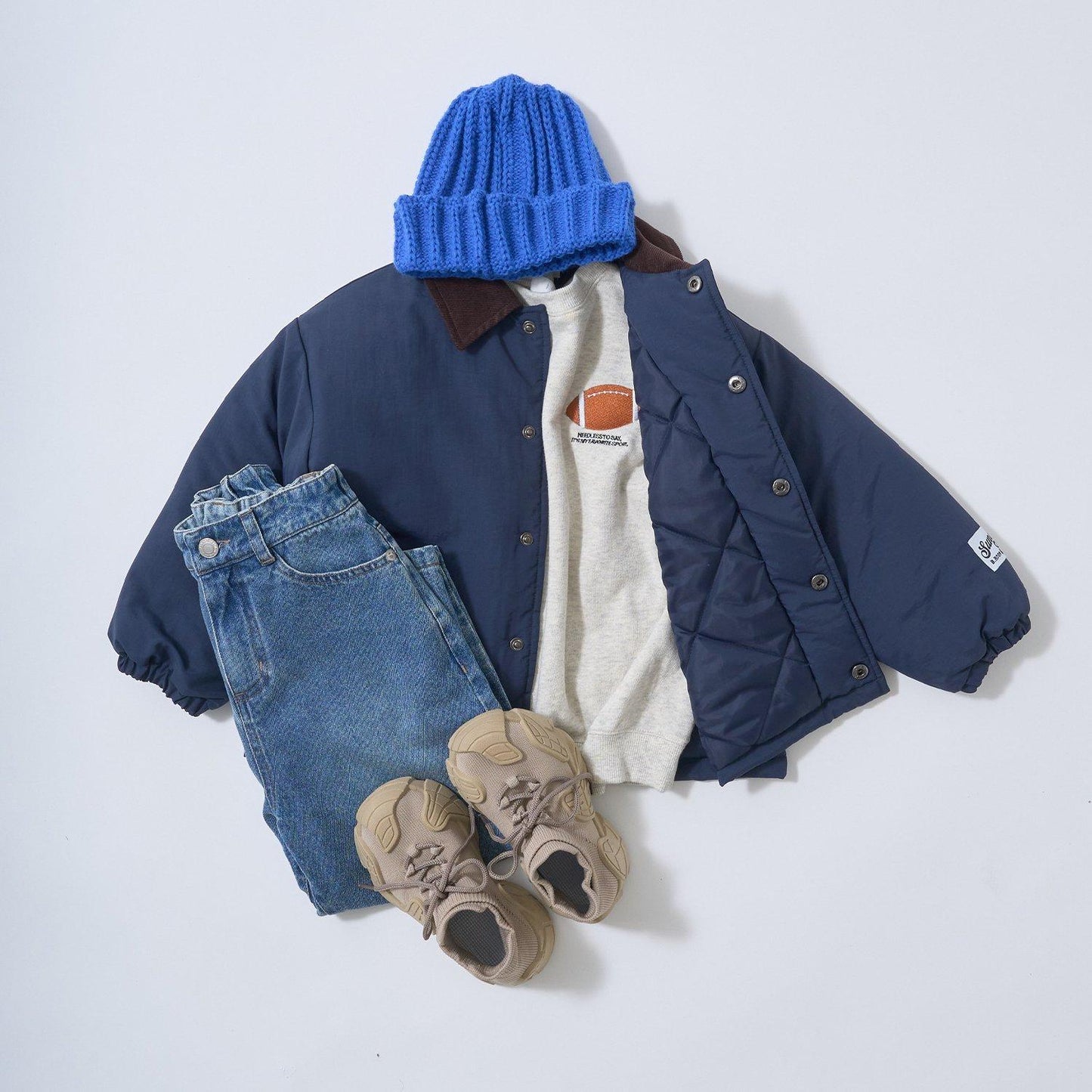 【組合自由系列】燈芯絨翻領泡泡袖夾克