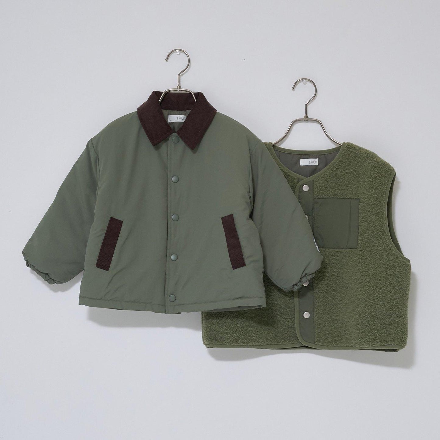 【組合自由系列】燈芯絨翻領泡泡袖夾克