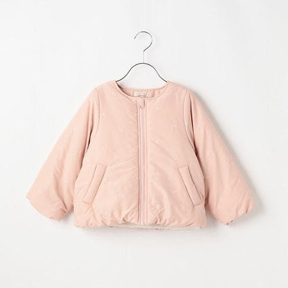 拼色全刺繡無領夾克