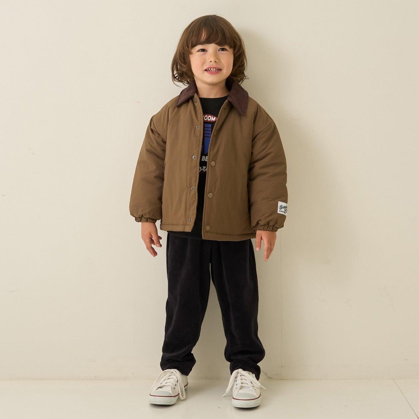 【組合自由系列】燈芯絨翻領泡泡袖夾克