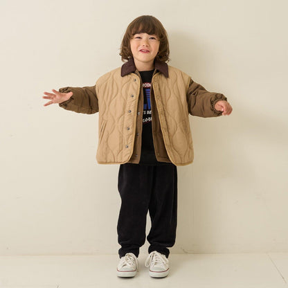 【組合自由系列】燈芯絨翻領泡泡袖夾克