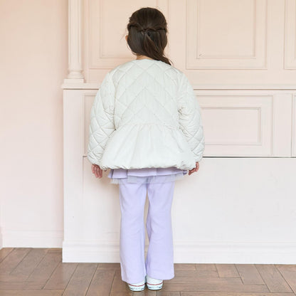 珍珠裝飾菱格短款外套