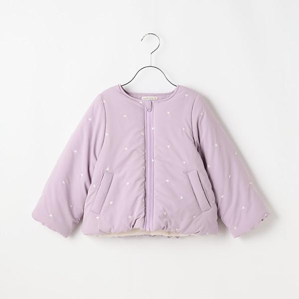 拼色全刺繡無領夾克