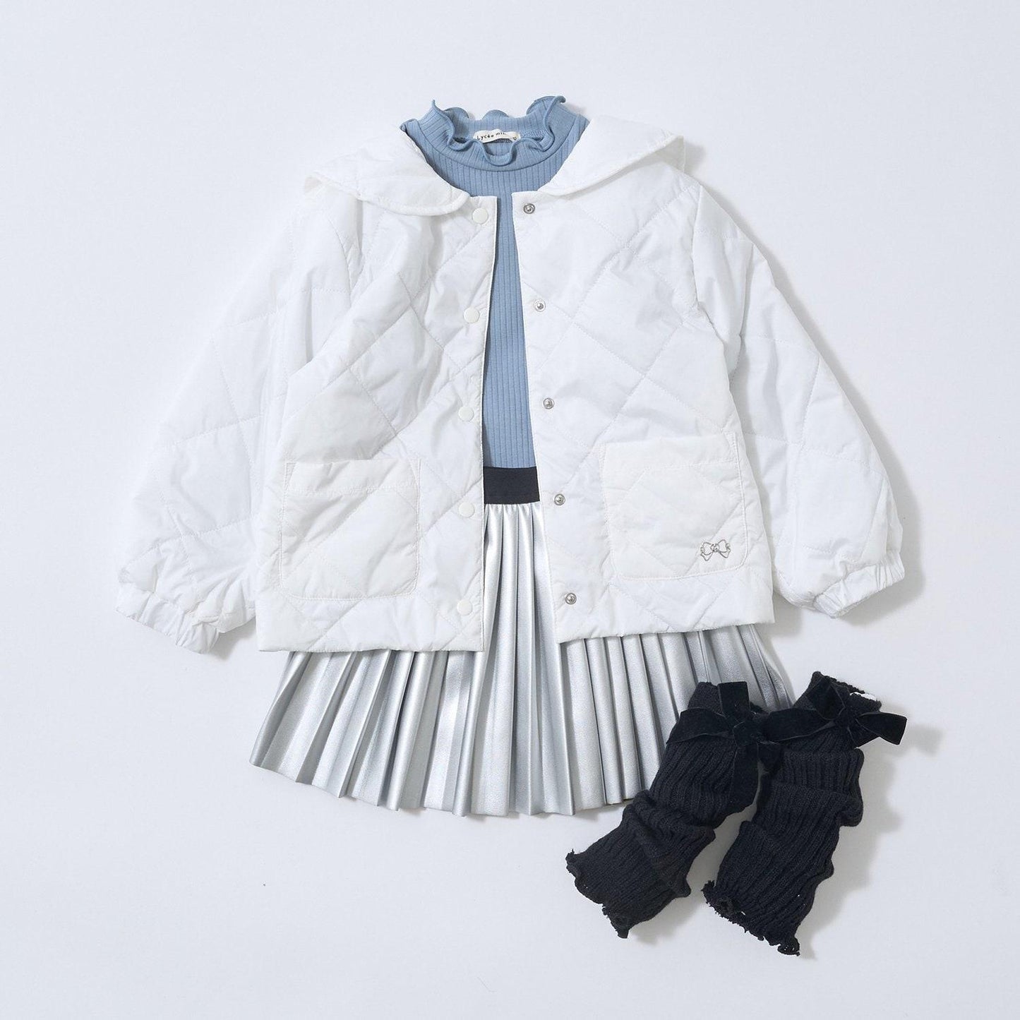 可拆卸水手領夾棉外套