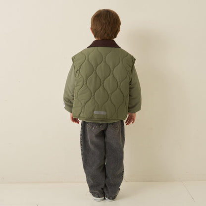 【組合自由系列】燈芯絨翻領泡泡袖夾克