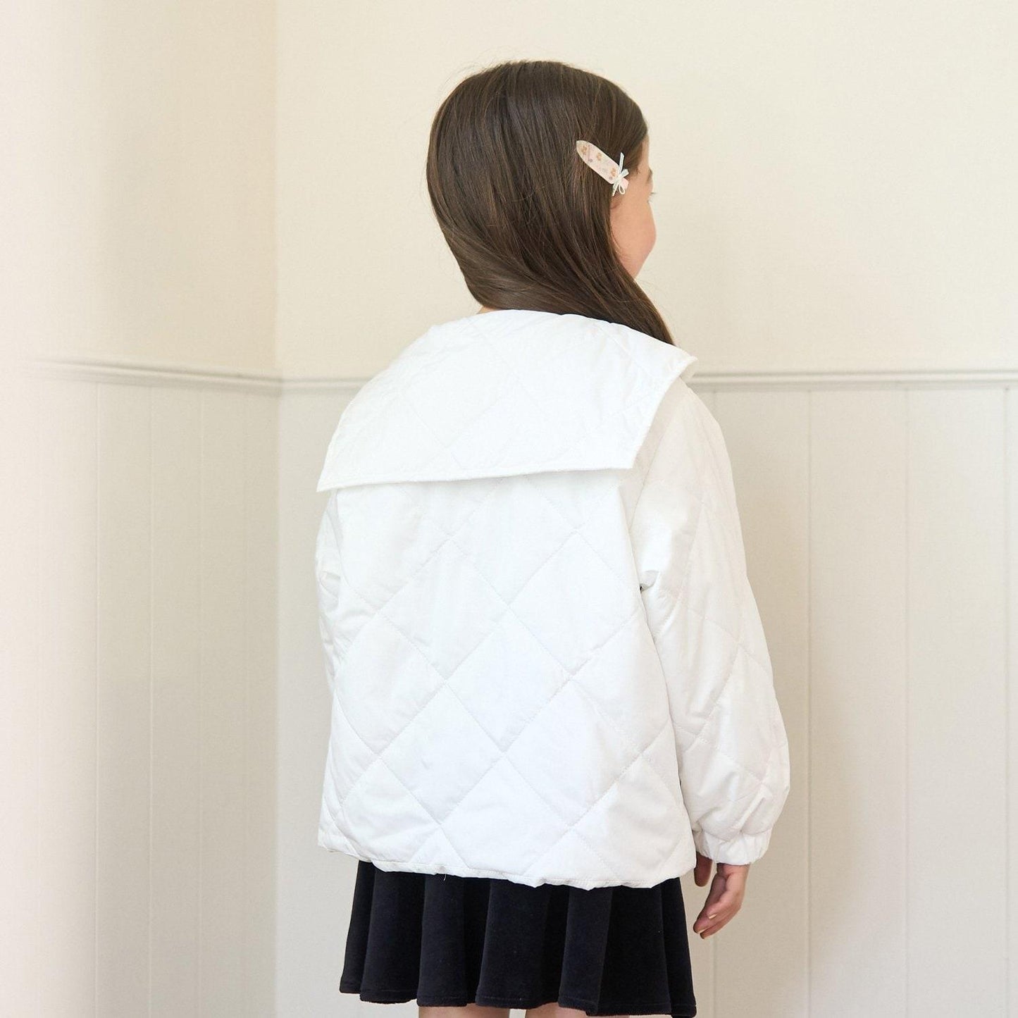 可拆卸水手領夾棉外套