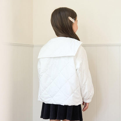 可拆卸水手領夾棉外套