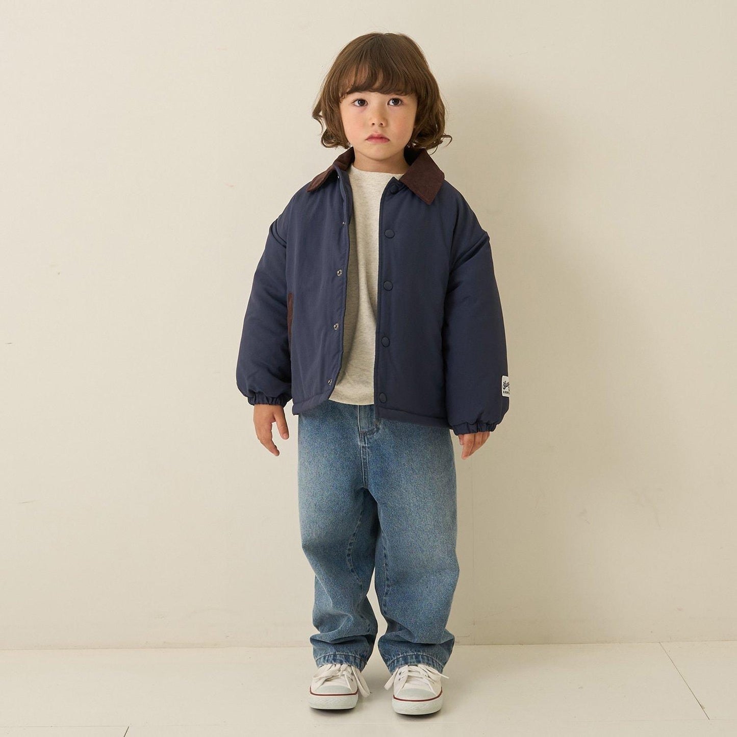 【組合自由系列】燈芯絨翻領泡泡袖夾克