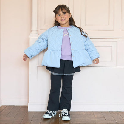 珍珠裝飾菱格短款外套