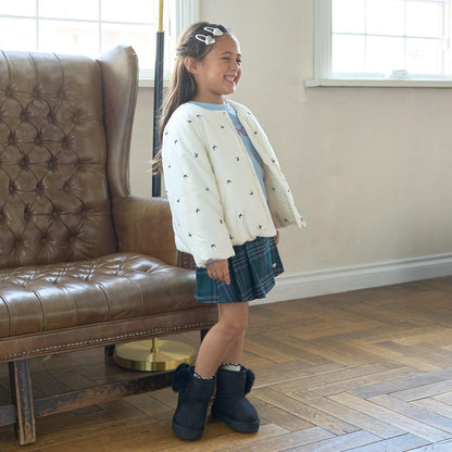 拼色全刺繡無領夾克