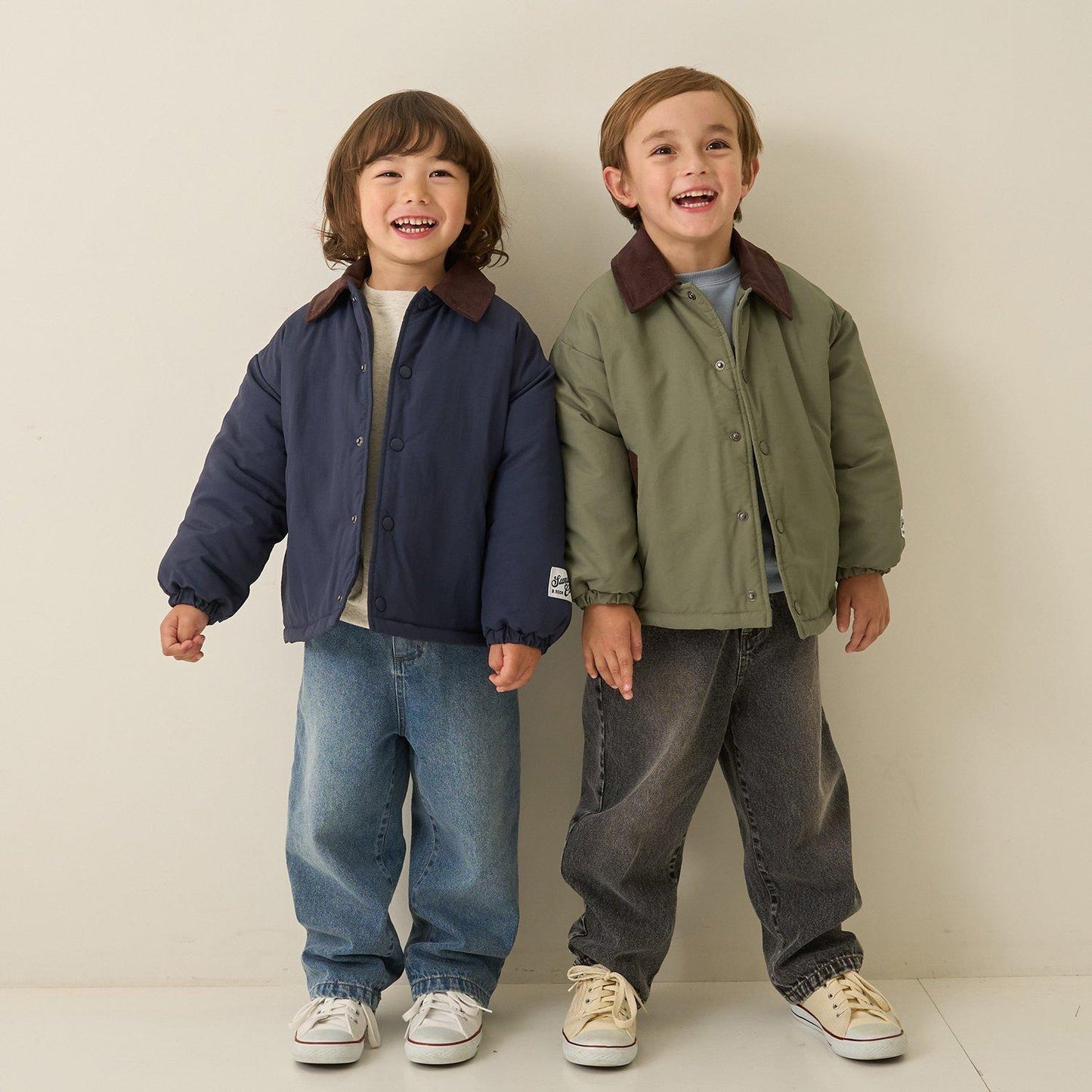 【組合自由系列】燈芯絨翻領泡泡袖夾克