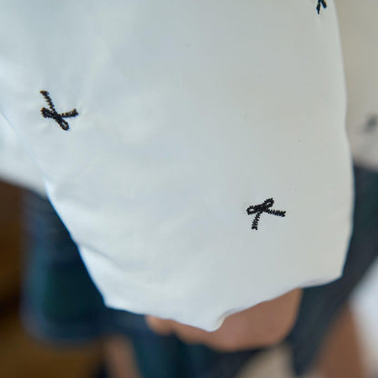 拼色全刺繡無領夾克