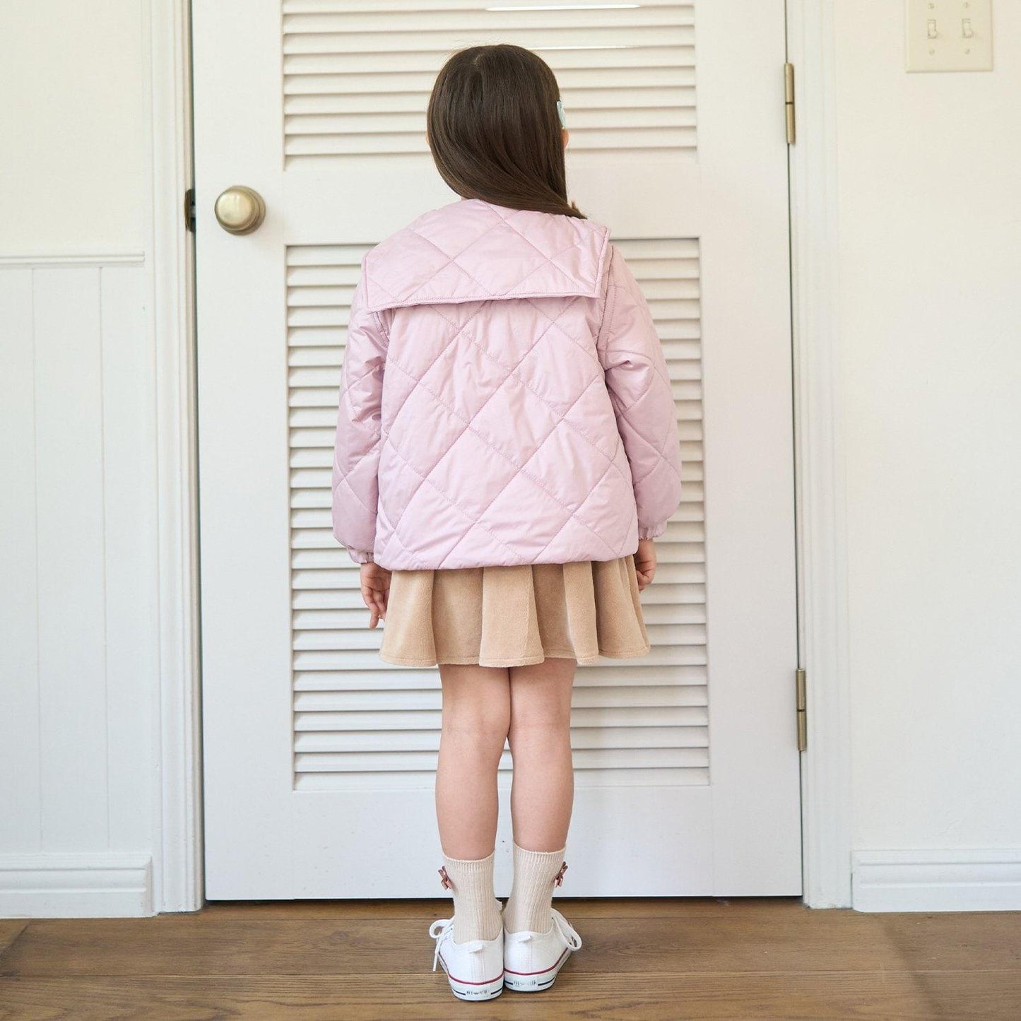 可拆卸水手領夾棉外套