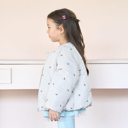 拼色全刺繡無領夾克