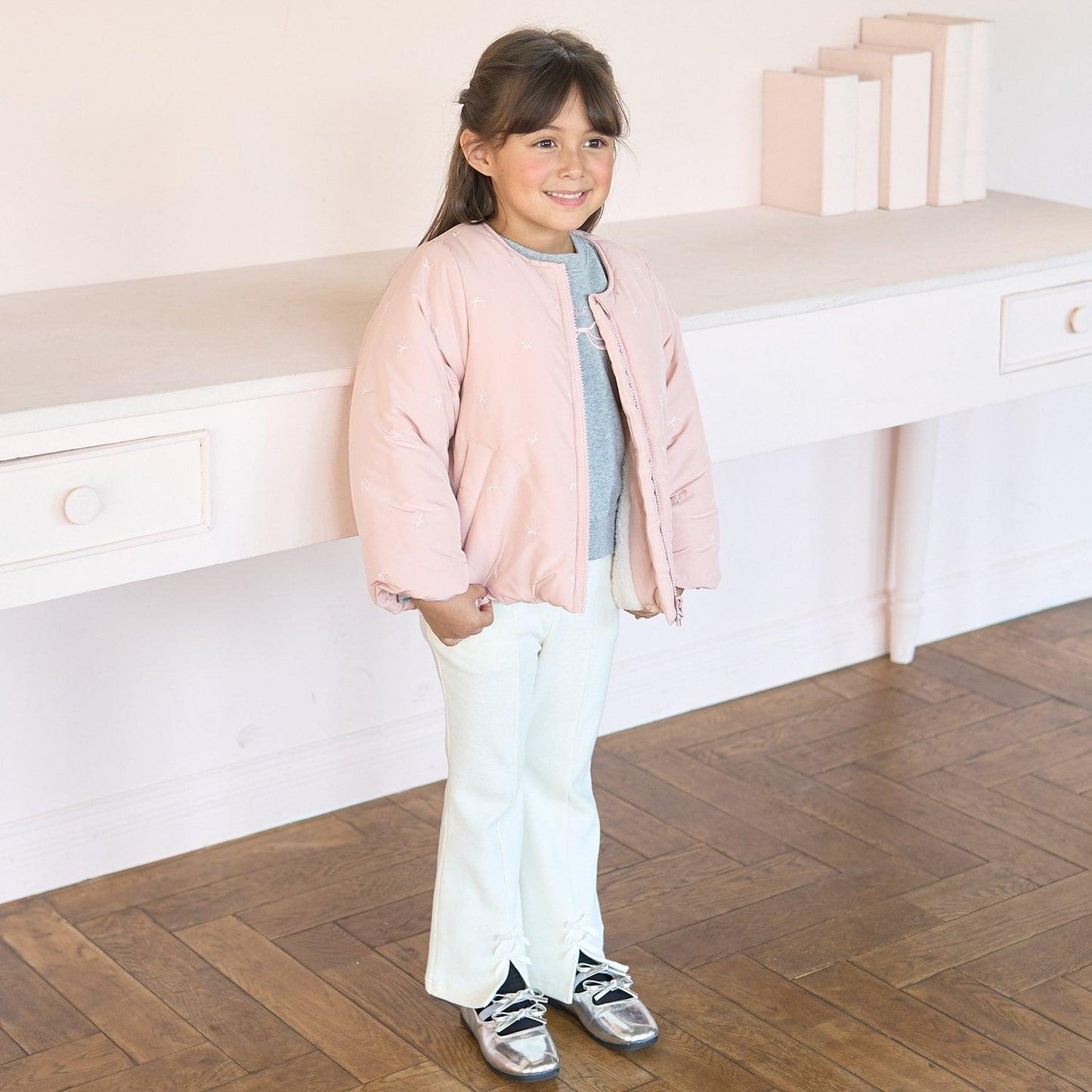 拼色全刺繡無領夾克