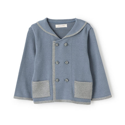 水手領針織開衫【日本製造】