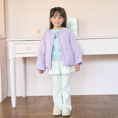 拼色全刺繡無領夾克