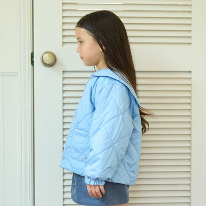 可拆卸水手領夾棉外套