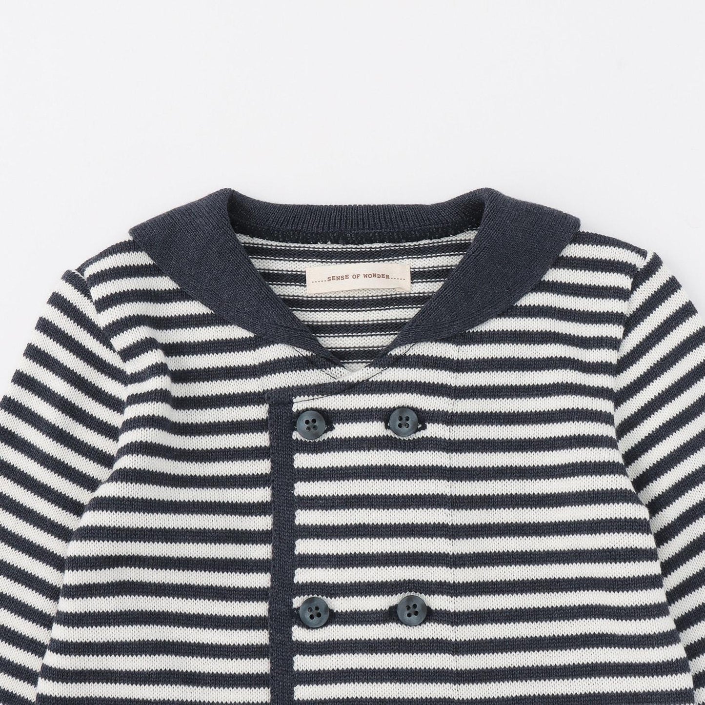 水手領針織開衫【日本製造】