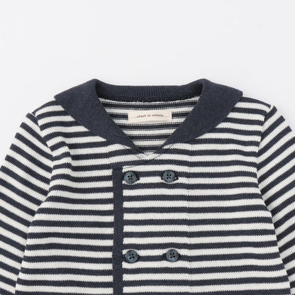 水手領針織開衫【日本製造】