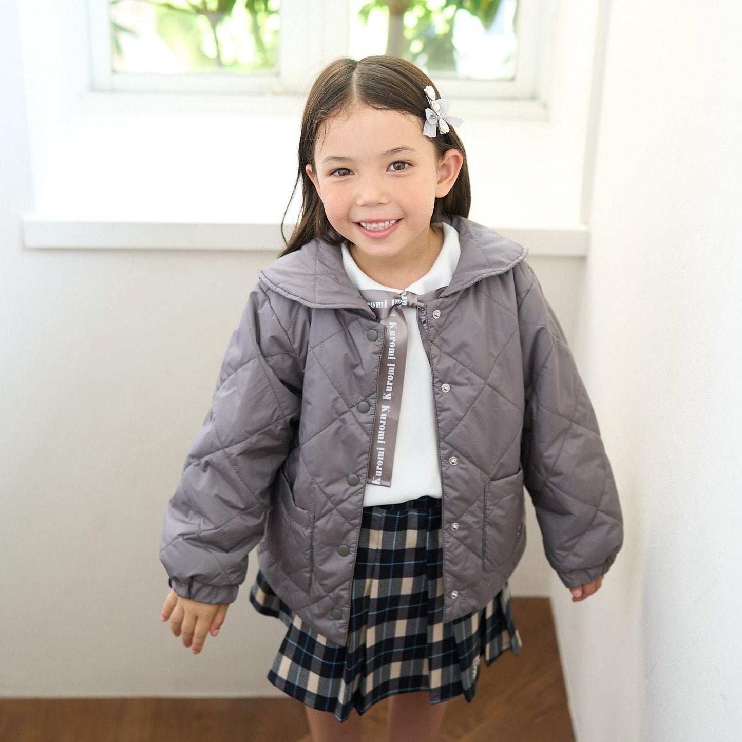 可拆卸水手領夾棉外套