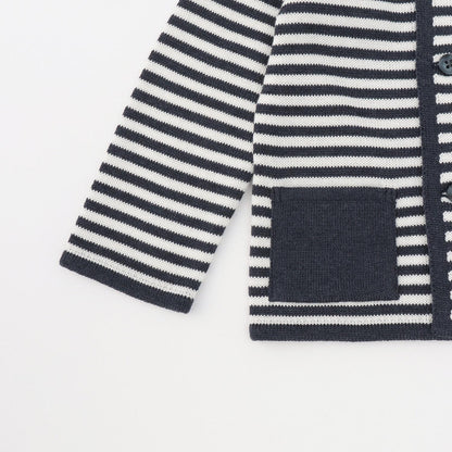 水手領針織開衫【日本製造】