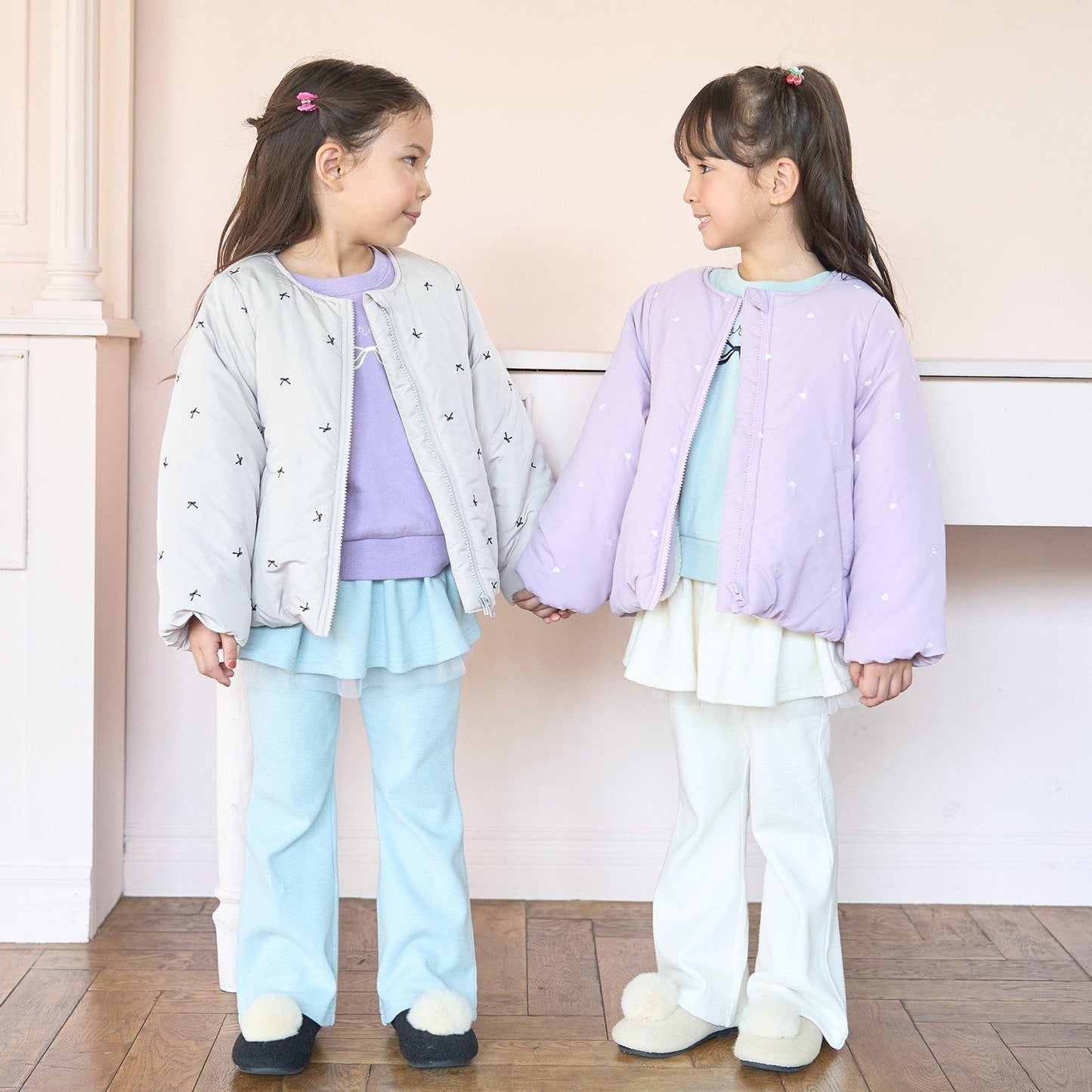 拼色全刺繡無領夾克