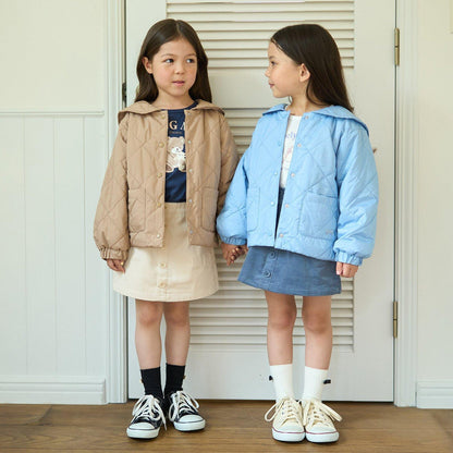 可拆卸水手領夾棉外套