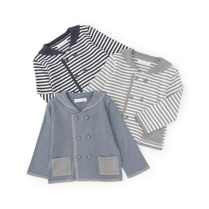 水手領針織開衫【日本製造】