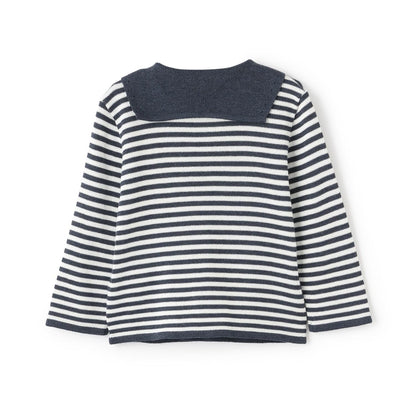 水手領針織開衫【日本製造】