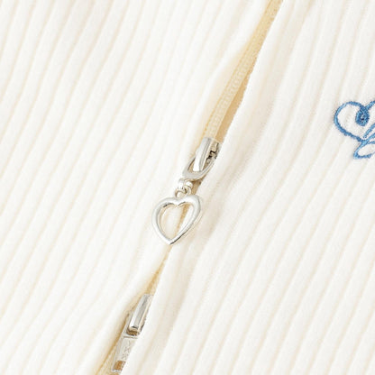 【Trois Lapins】雙拉鍊羅紋開衫