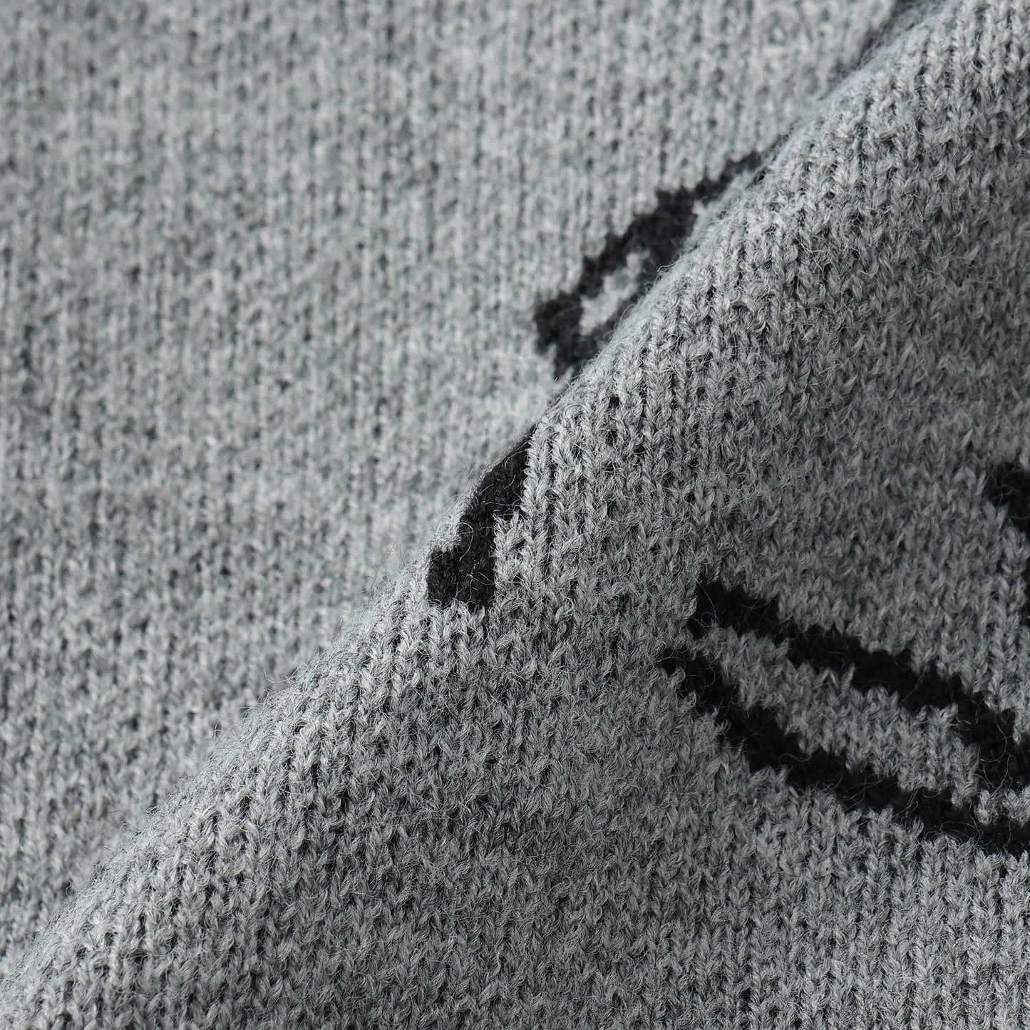 【AMI】貓咪全印花提花翻領針織衫