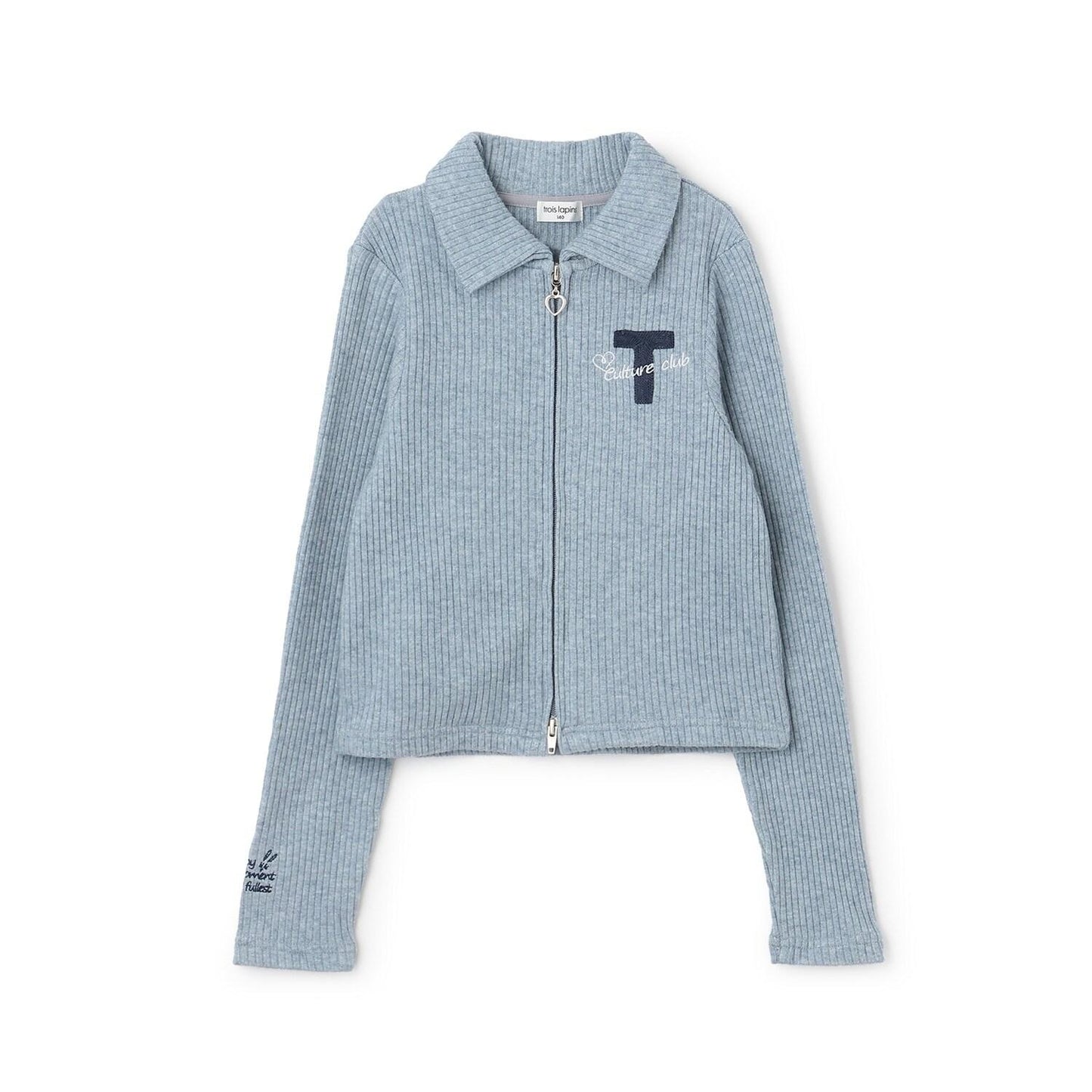 【Trois Lapins】雙拉鍊羅紋開衫