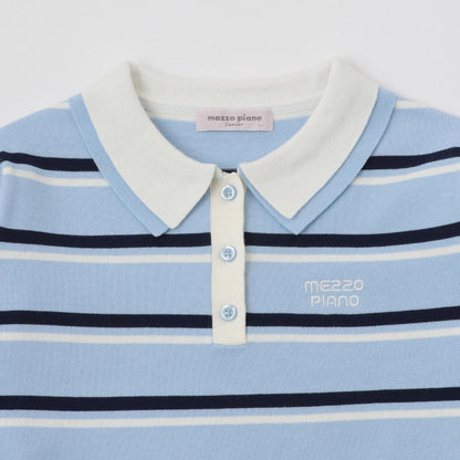 條紋針織POLO衫