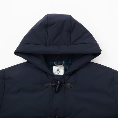 【防潑水】纖維中棉夾層牛角扣大衣