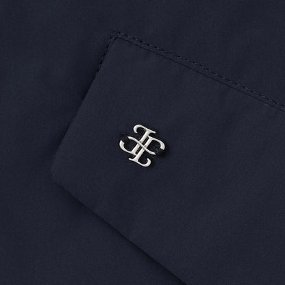 【防潑水】纖維中棉夾層牛角扣大衣