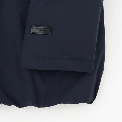 【防潑水】纖維中棉夾層牛角扣大衣