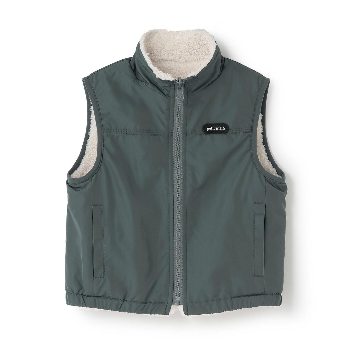 純色×羊羔絨雙面穿馬甲