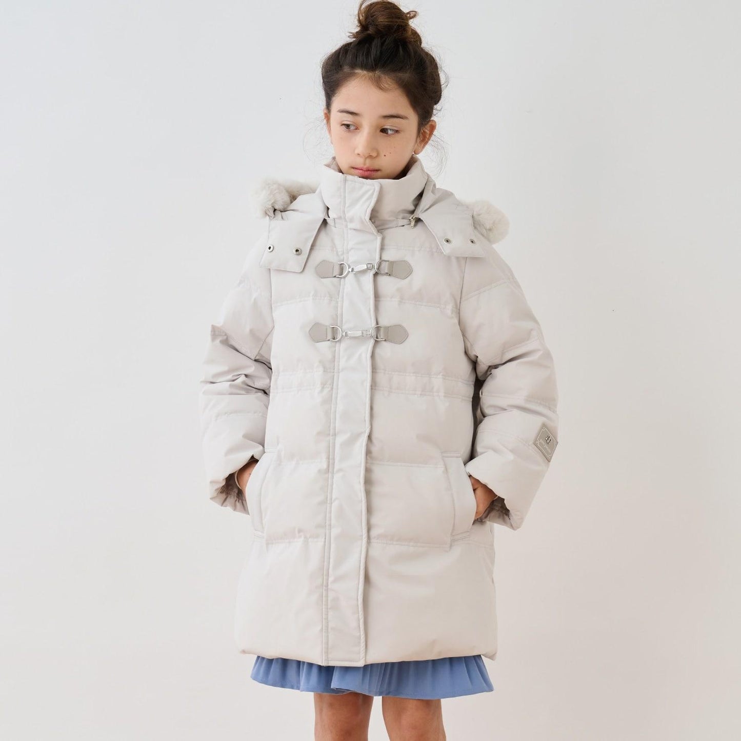 【130cm可選】【防潑水・可家庭水洗】A字型羽絨大衣