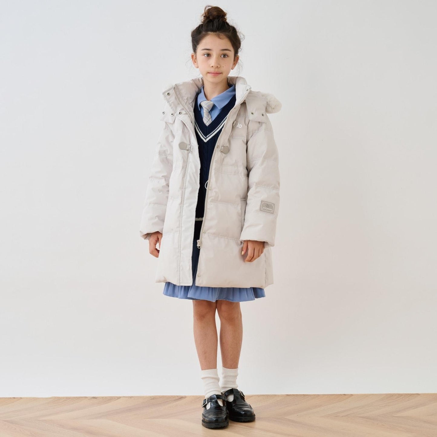 【130cm可選】【防潑水・可家庭水洗】A字型羽絨大衣