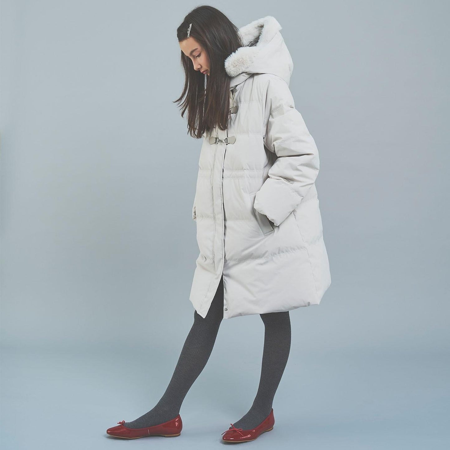 【130cm可選】【防潑水・可家庭水洗】A字型羽絨大衣