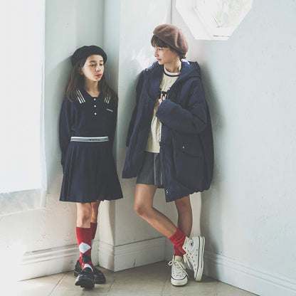 【130cm可選】繡花標誌麻花針織衫